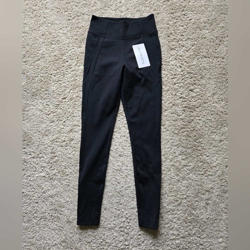Athleta Delancey Skyline Tight Womens XS Black Zip Detail
